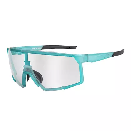 Rockbros SP22BL sport szemüveg fotokróm + korrekciós betéttel, türkiz