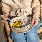 Koziol Connect Sepafree egy fedővel osztott tányér, Nature Ash Grey