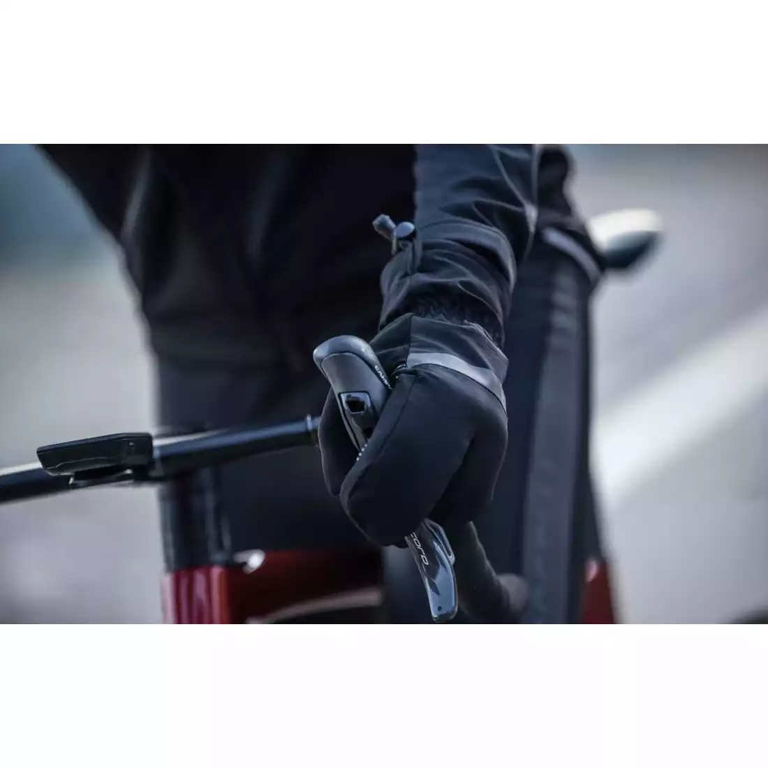 ROGELLI NOVA LOBSTER téli kerékpáros kesztyű, fekete