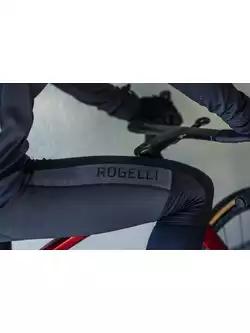 Rogelli DEEP WINTER férfi hőszigetelt kerékpáros nadrág nadrágtartóval, fekete