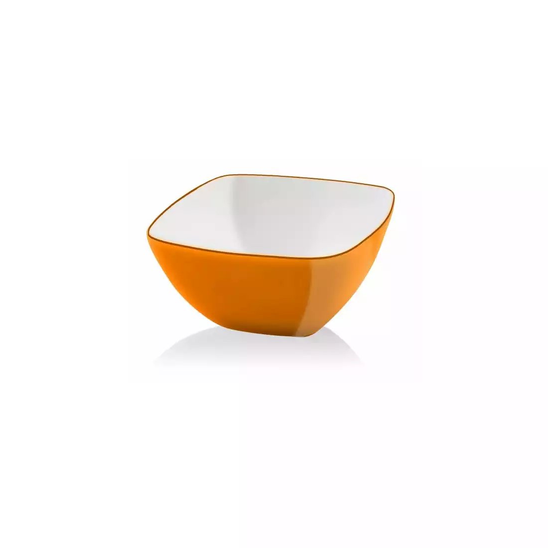 VIALLI DESIGN LIVIO négyzet alakú akril tál, narancssárga