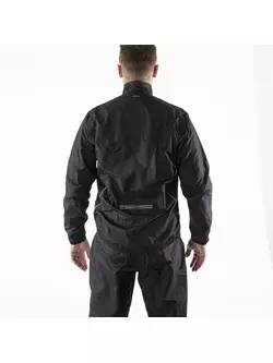 KAYMAQ J1 férfi kapucnis eső kerékpáros dzseki, fekete