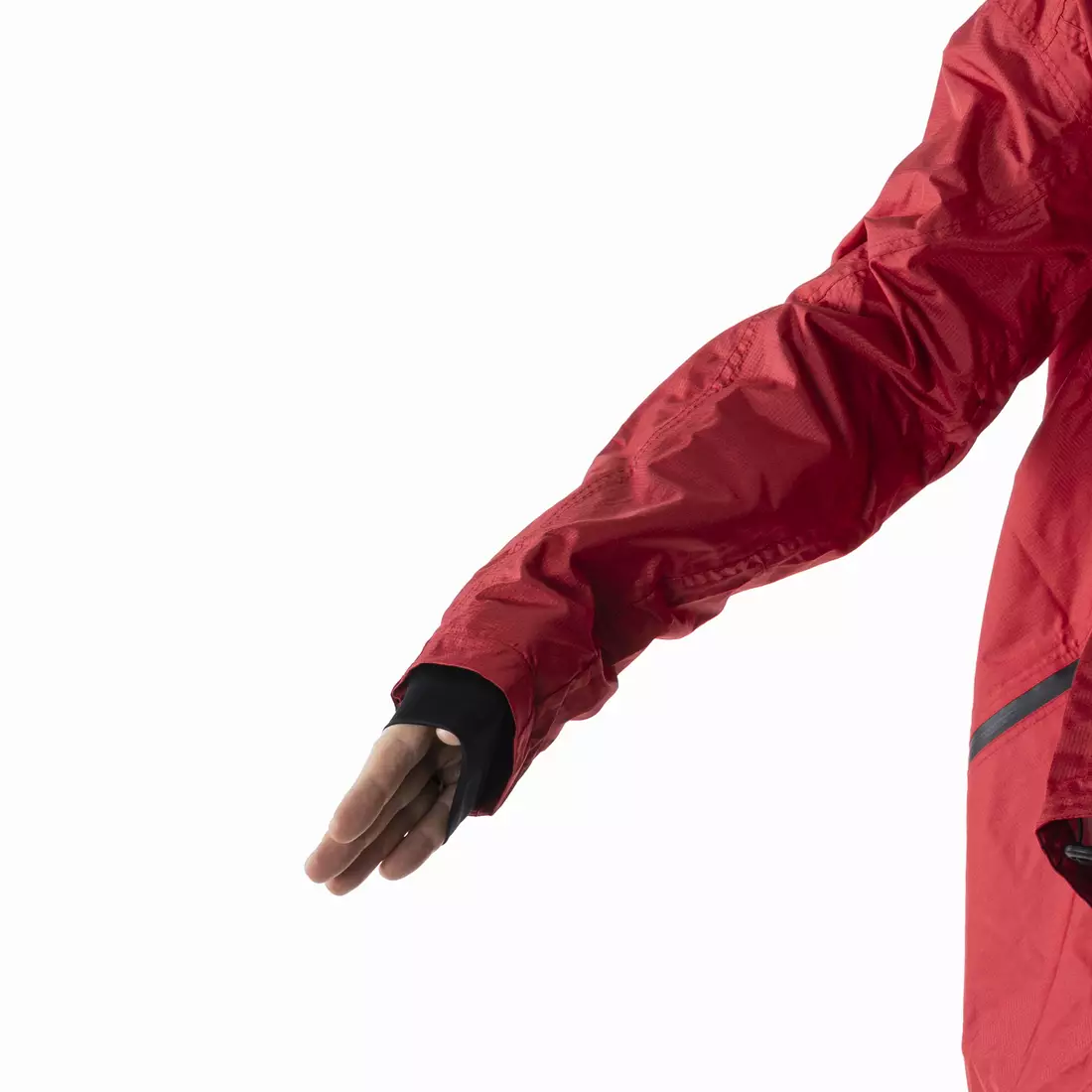 KAYMAQ J2MH férfi kapucnis eső kerékpáros dzseki, piros