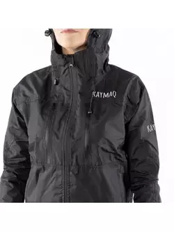 KAYMAQ J2WH női kapucnis eső kerékpáros dzseki, fekete