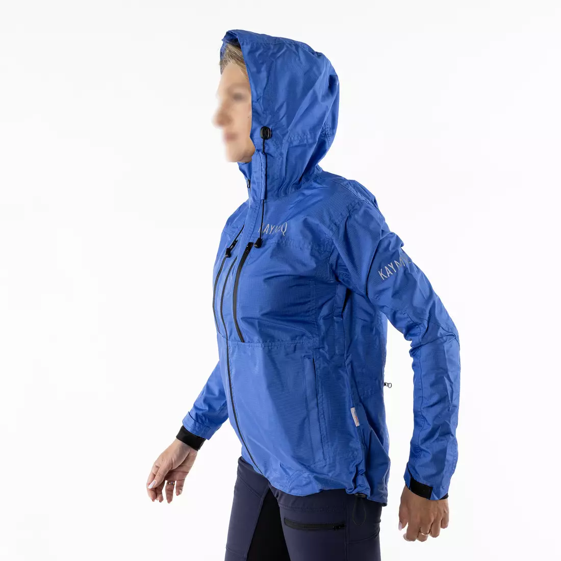 KAYMAQ J2WH női kapucnis eső kerékpáros dzseki, kék