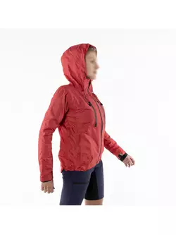 KAYMAQ J2WH női kapucnis eső kerékpáros dzseki, piros