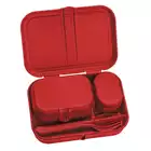 Koziol Pascal ready organic lunchbox készlet + evőeszközök, piros