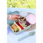 Koziol Pascal ready organic lunchbox készlet + evőeszközök, szürke