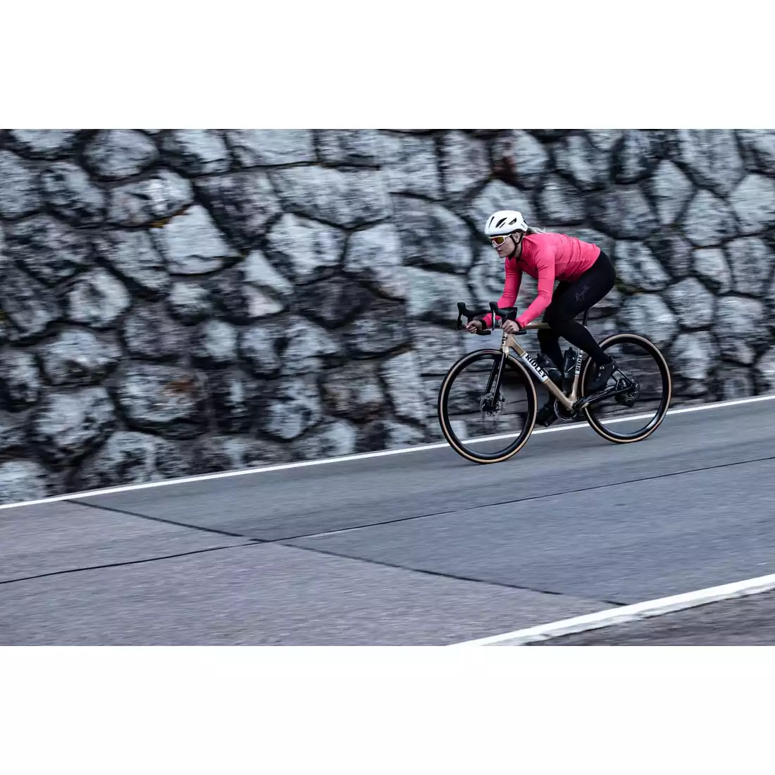 ROGELLI ESSENTIAL női szigetelt kerékpáros kabát, rózsaszín