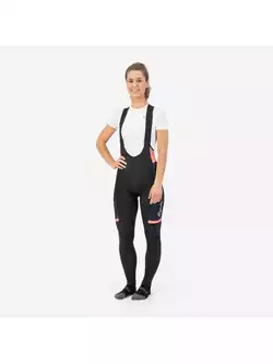 ROGELLI SELECT II női téli kerékpáros nadrág nadrágtartóval, coral
