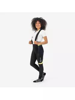 ROGELLI SELECT II női téli kerékpáros nadrág nadrágtartóval, sárga