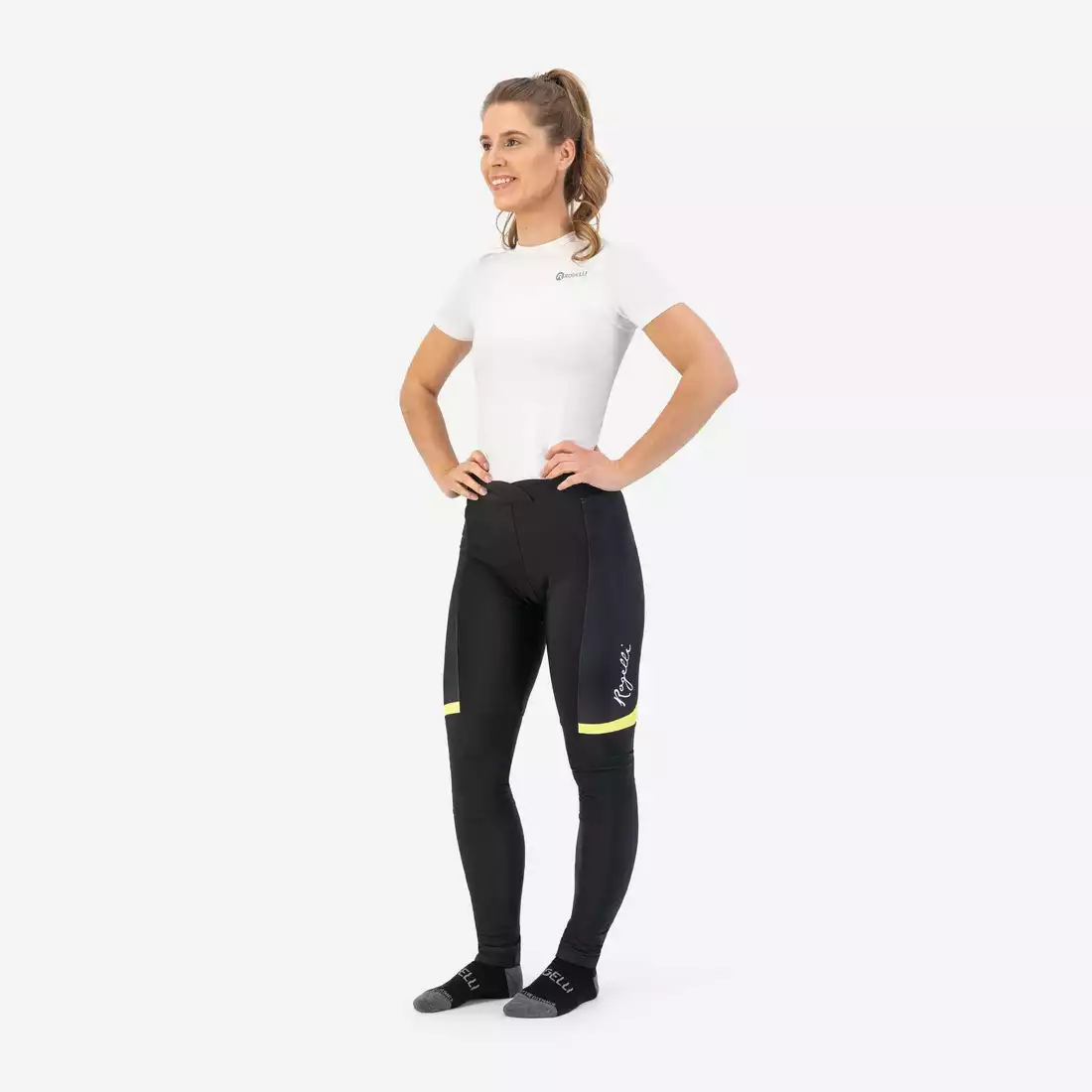 ROGELLI SELECT II női téli kerékpáros nadrág, sárga