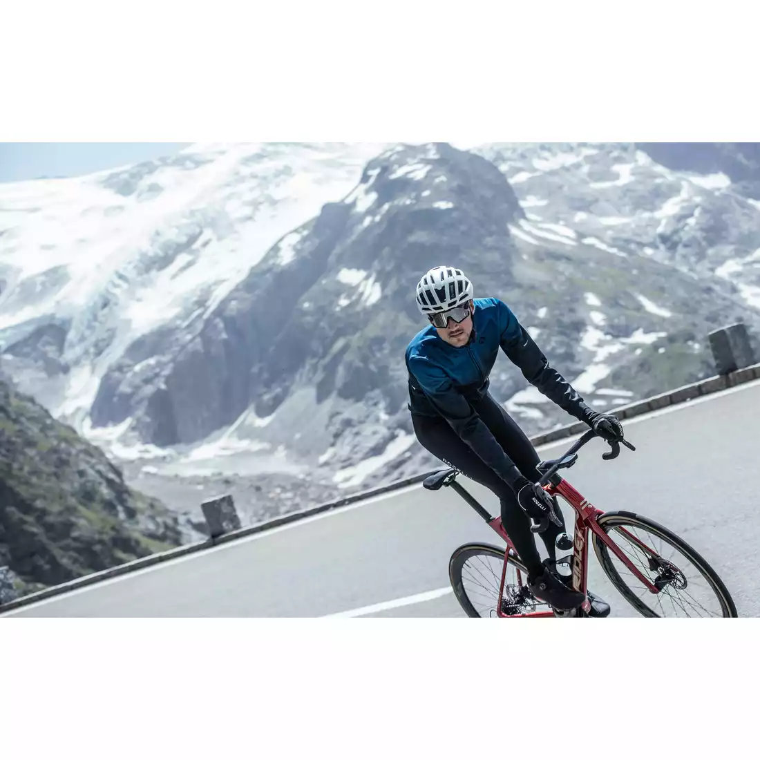 ROGELLI SPHERE férfi téli kerékpáros kabát, fekete és kék