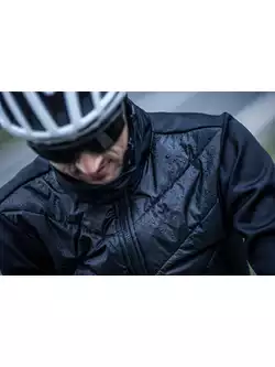 ROGELLI WADDED II férfi téli kerékpáros kabát, fekete