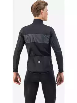 Rogelli ATTQ férfi téli kerékpáros kabát, fekete és szürke