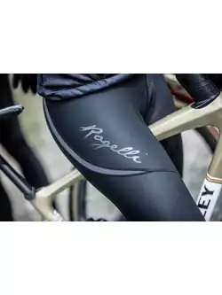 Rogelli DEEP WINTER női hőszigetelt kerékpáros nadrág nadrágtartóval, fekete