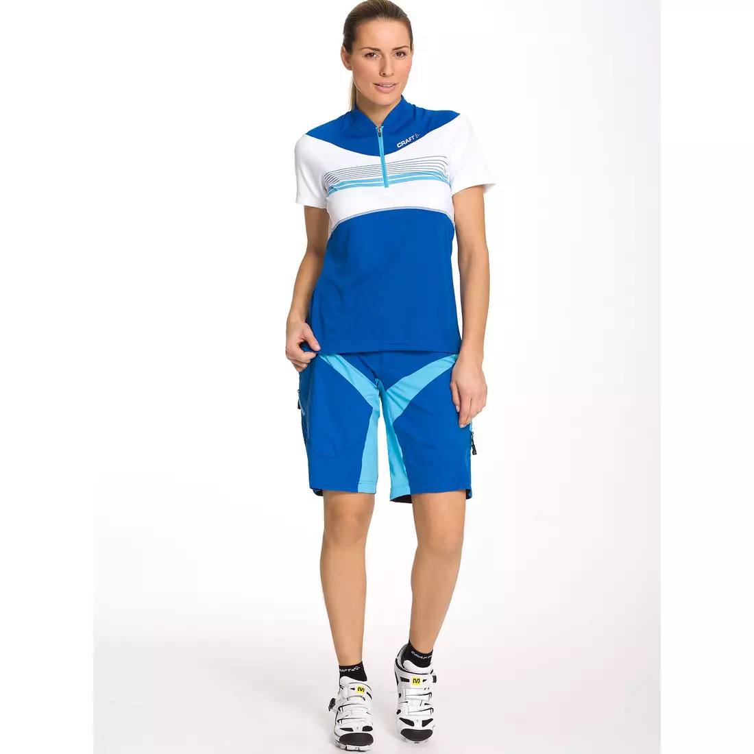 CRAFT ACTIVE BIKE - női kerékpáros mez 1901942-2345, szín: fehér és kék