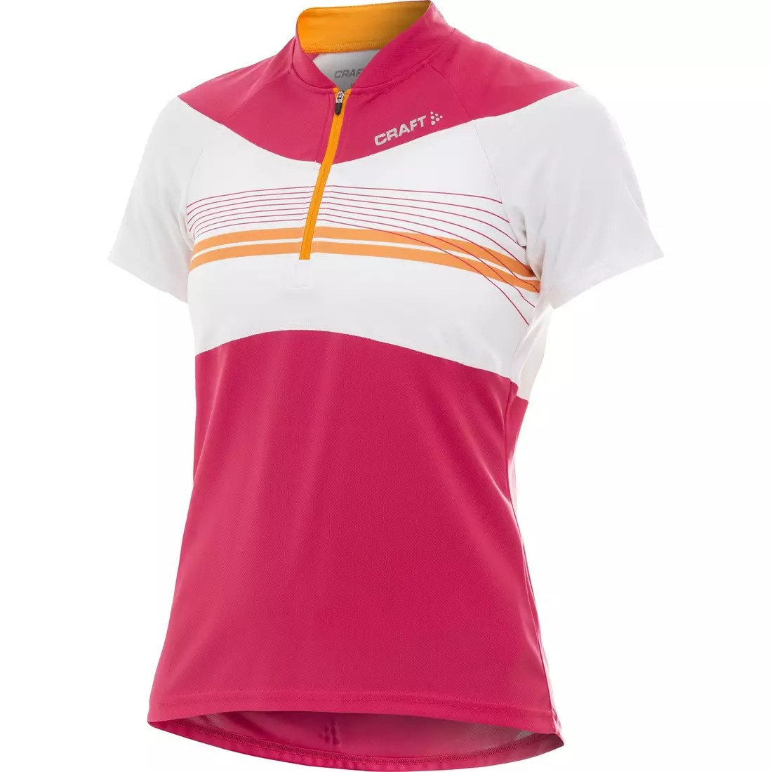 CRAFT ACTIVE BIKE - női kerékpáros mez 1901942-2477, szín: fehér és rózsaszín