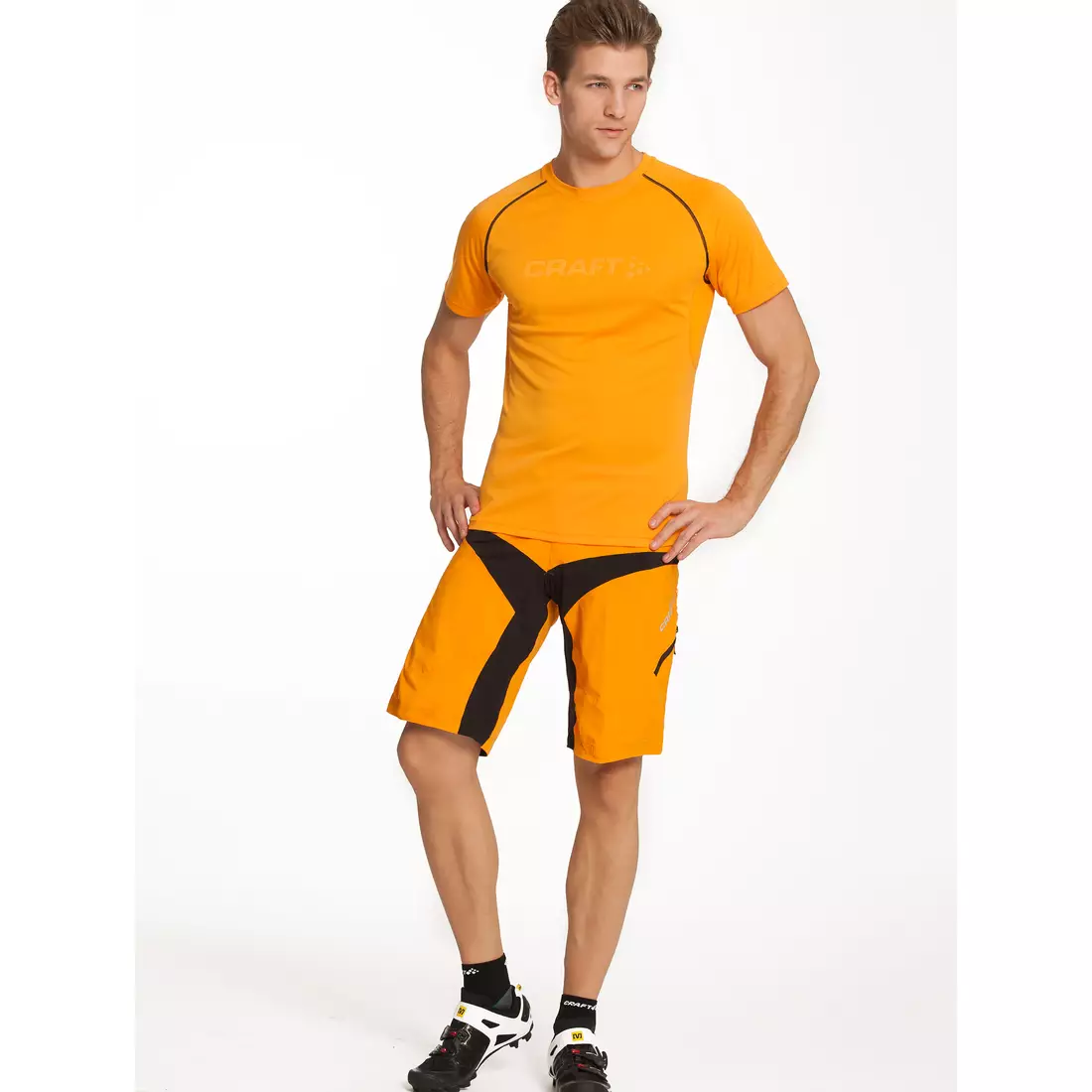 CRAFT Performance Bike Loose Fit férfi kerékpáros rövidnadrág 1900683-2560, szín: narancs