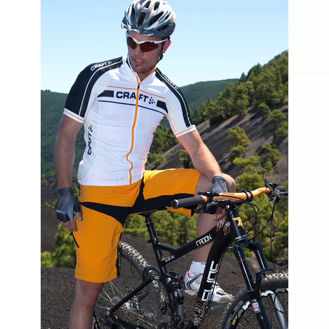 CRAFT Performance Bike Loose Fit férfi kerékpáros rövidnadrág 1900683-2560, szín: narancs