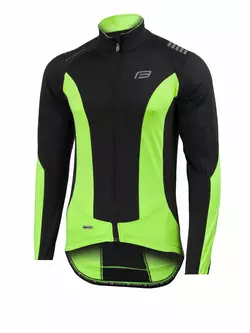 FORCE X68 - 89983 - férfi hőszigetelt kerékpáros pulóver - szín: Fekete-fluor