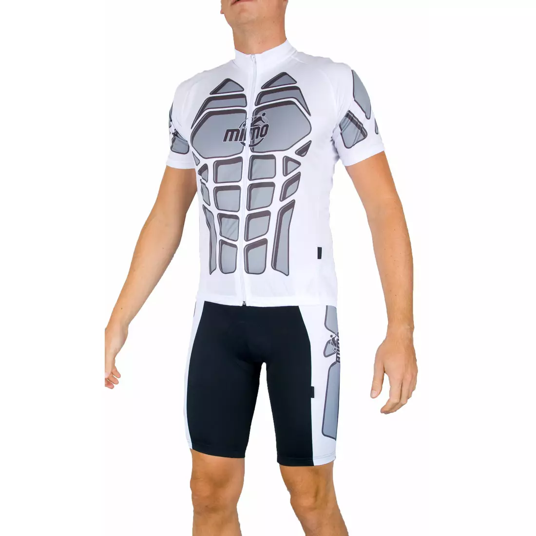MikeSPORT DESIGN BODY kerékpáros rövidnadrág, fehér