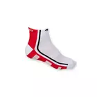 ROGELLI RCS-04 - Q-SKIN  - kerékpáros zokni, fehér és piros