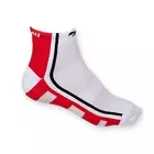 ROGELLI RCS-04 - Q-SKIN  - kerékpáros zokni, fehér és piros