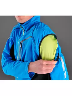SHIMANO HYBRID kerékpáros kabát, levehető ujjú, kék CWJATSMS12MH