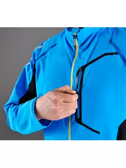 SHIMANO HYBRID kerékpáros kabát, levehető ujjú, kék CWJATSMS12MH