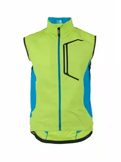 SHIMANO HYBRID kerékpáros kabát, levehető ujjú, zöld CWJATSMS12MR
