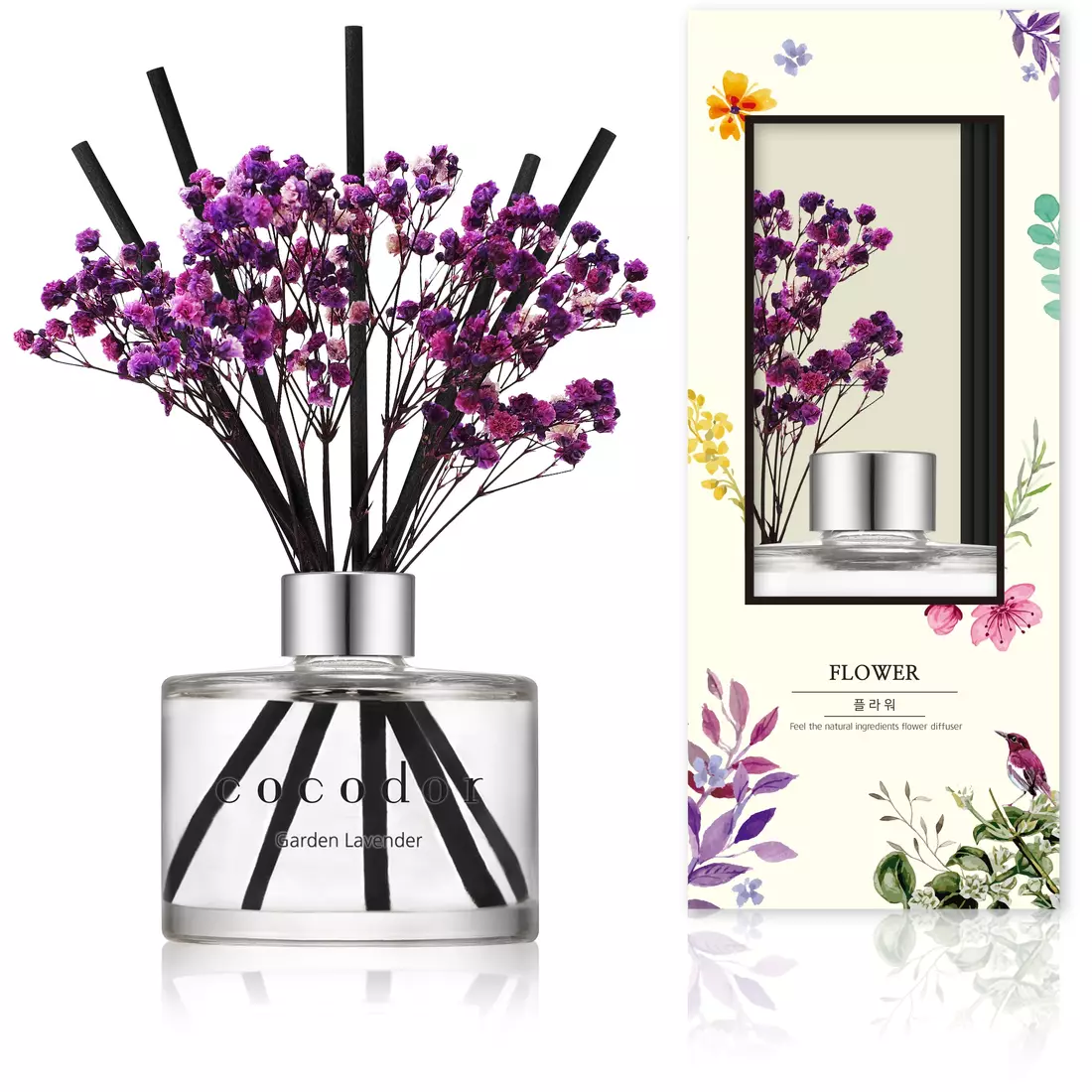 COCODOR aromadiffúzor botokkal és virágokkal, garden lavender 120 ml