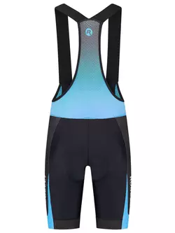 Rogelli FUSE II férfi kerékpáros kantáros rövidnadrág, fekete és kék