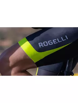 Rogelli FUSE II férfi kerékpáros kantáros rövidnadrág, fekete és sárga