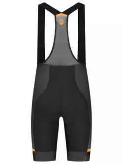 Rogelli HERO II férfi kerékpáros kantáros rövidnadrág, fekete és narancssárga