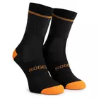Rogelli HERO II kerékpáros/sport zokni, fekete és narancssárga