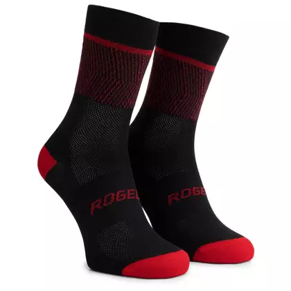 Rogelli HERO II kerékpáros/sport zokni, fekete és piros