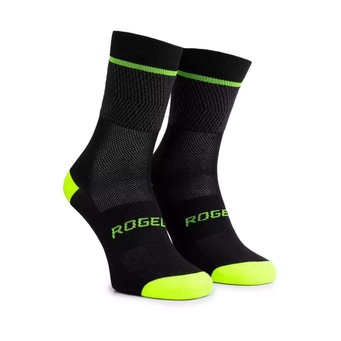 Rogelli HERO II kerékpáros/sport zokni, fekete-fluor