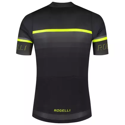 Rogelli HERO II férfi kerékpáros mez, fekete-fluor
