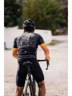 Rogelli RUBIK férfi kerékpáros mez, khaki-narancs