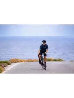 Rogelli RUBIK férfi kerékpáros mez, szürke-türkiz