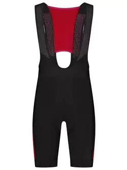 Rogelli TYRO II férfi kerékpáros kantáros rövidnadrág, fekete és piros