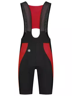 Rogelli TYRO II férfi kerékpáros kantáros rövidnadrág, fekete és piros