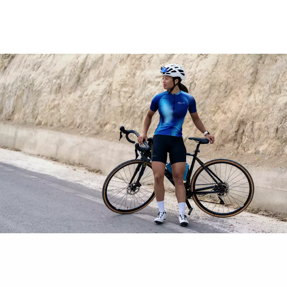 Rogelli női kerékpáros mez AURORA kék