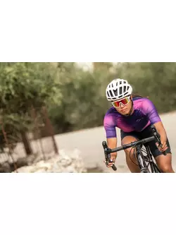 Rogelli női kerékpáros mez AURORA lila-rózsaszín