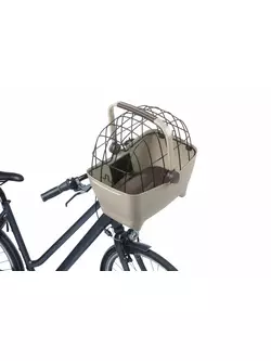 BASIL BUDDY KF kerékpár első kosár kutyának való párnával, barna