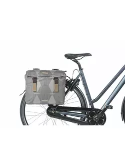 BASIL ELEGANCE DOUBLE BAG dupla hátsó kerékpártáska 40 L, chateu taupe