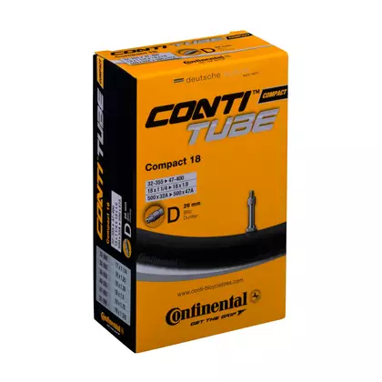 CONTINENTAL COMPACT AUTO 18/1,25 kerékpárcső Dunlop 26 mm-es szeleppel