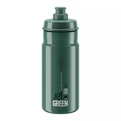 ELITE JET GREEN kerékpáros kulacs 550 ml, sötétzöld