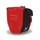 EXTRAWHEEL RIDER POLYESTER kerékpár hátsó táskák, piros fekete 30 L